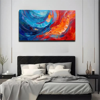 Peaceful Abstract Graphics Wall Art Cancvas Office Home Room Framed 120x60cm