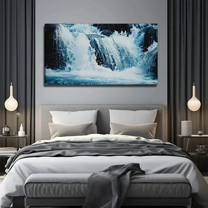 Power Of Water Suitable Wall Art Canvas Office Home Room Framed 120x60cm