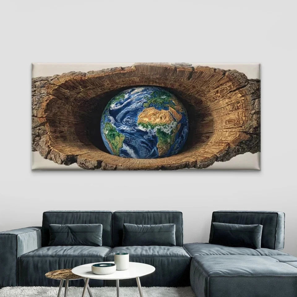 "Adventure Awaits" World Map Wall Art Canvas Office Home Room Framed 120x60cm