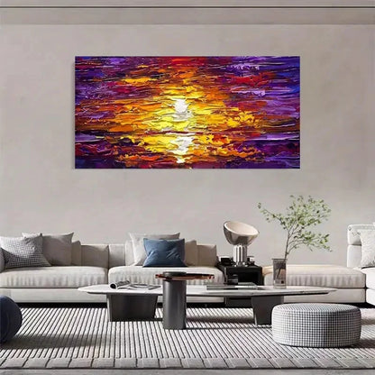 Colorful Geometric Landscape Wall Art Canvas Office Home Room Framed 120x60cm