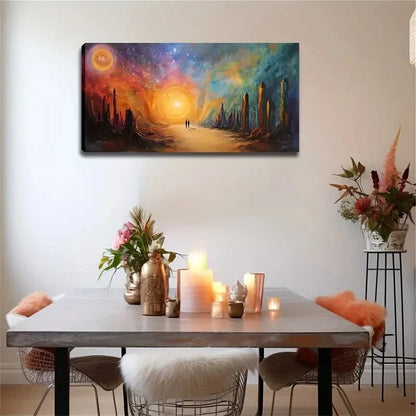 Magical Exotic Landscape Wall Art Canvas Office Home Room Framed 120x60cm