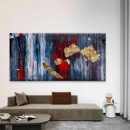 Abstract Gold Textured Wall Art Canvas Office Home Room Framed 120x60cm