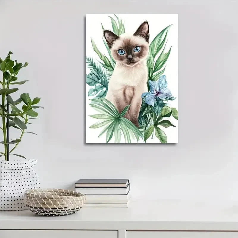 Adorable Floral & Greenery Design Painting 40x60cm Metal Print Ready to Hang - Bella Home Decor