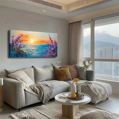Décor with Vibrant Orange Wall Art Canvas Office Home Room Framed 120x60cm