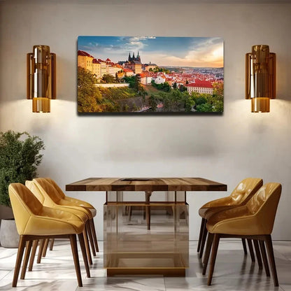 Roof Architectural Cluster Wall Art Canvas Office Home Room Framed 120x60cm
