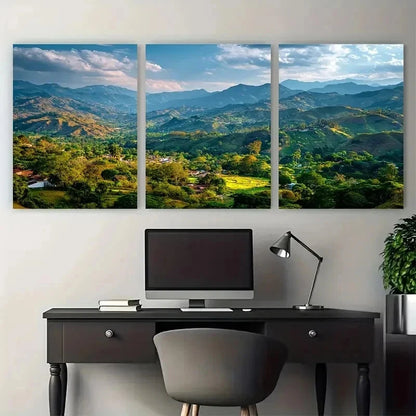 3pcs Colombia Travel Scenery Nature Perfect Wall Art Set Canvas Framed 50x70cm - High Quality Print 100% Australian Made Wall Canvas Ready to Hang - Bella Home Decor