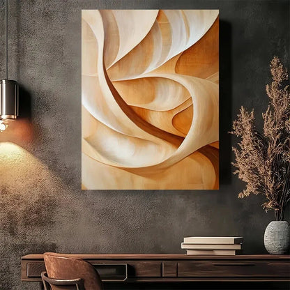 Beautiful Wave Abstract Modern Painting 40x60cm Metal Print Ready to Hang - Bella Home Decor