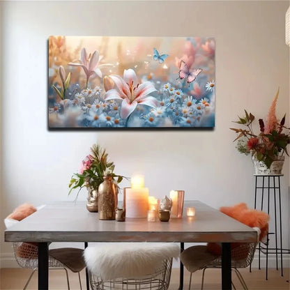 Minimalist Modern Floral Wall Art canvas office home room framed 120x60cm - Bella Home Decor