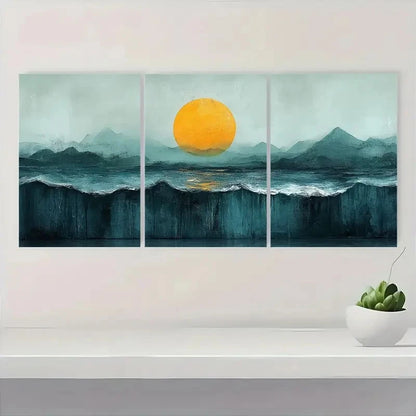 3pcs Green Pastel Canvas Art Prints  AP  Wall Art Set Canvas Framed 60x90cm - High Quality Print 100% Australian Made Wall Canvas Ready to Hang