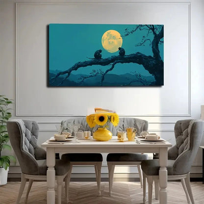 Serene Teal & Blue Hues Wall Art canvas office home room framed 120x60cm