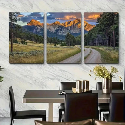 3pcs Colorado Travel Rocky Mountain Perfect Wall Art Set Canvas Framed 50x70cm - High Quality Print 100% Australian Made Wall Canvas Ready to Hang - Bella Home Decor