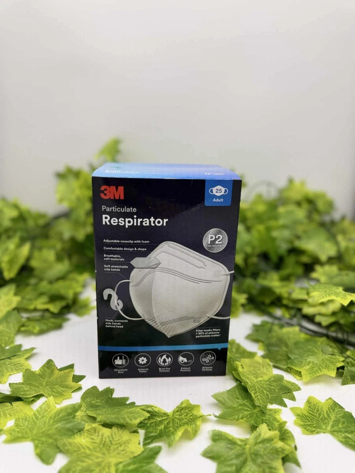25 x 3M P2 Respirator 9123 Disposable Face Mask Breathable,Flat-fold, Disposable