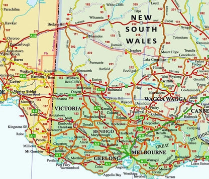 10 x AUS Wholesale Australia Road map with details 91x61cm poster AU