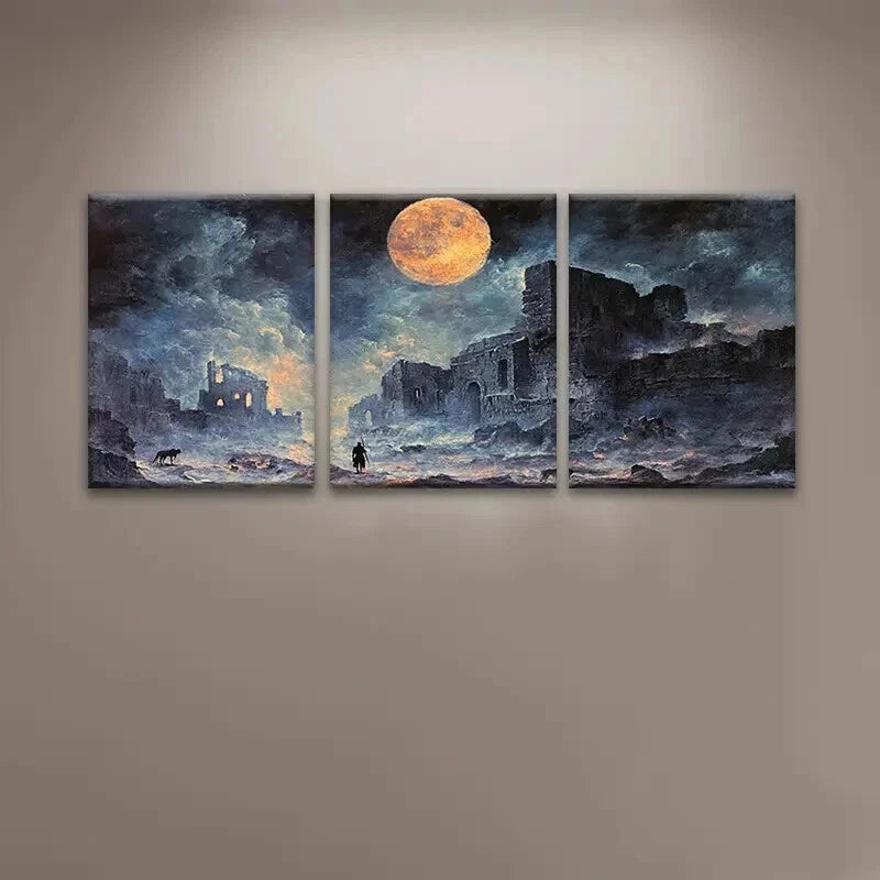 3pcs Design of The Land of The Lost Perfect Wall Art Set Canvas Framed 60x90cm - High Quality Print 100% Australian Made Wall Canvas Ready to Hang - Bella Home Decor