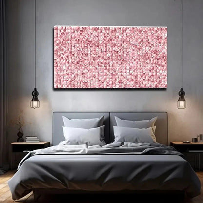 Harmonious Floral Pattern Pink Wall Art Canvas Office Home Room Framed 120x60cm