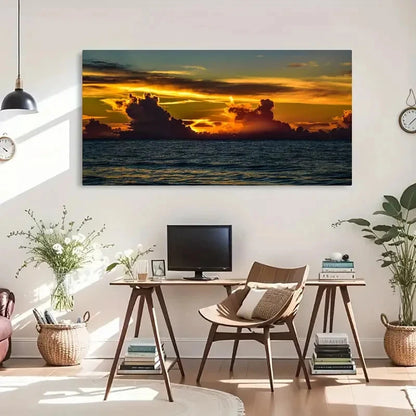 Scenery Landscape Contemporary Wall Art Canvas Office Home Room Framed 120x60cm