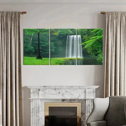 3pcs Mountains Lakes and Waterfall Decor Wall Art Canvas Unframed – High Quality Print 100% Australian Made Wall Canvas