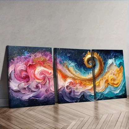 3pcs Featuring a Whale Wall Art Set Canvas Framed 50x70cm - High Quality Print 100% Australian Made Wall Canvas Ready to Hang
