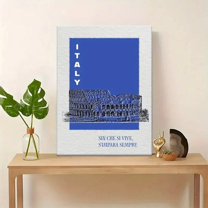 Vintage Italy Colosseum Rome Landmark Travel Poster Print Wall Art