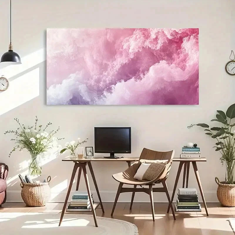 Dramatic Aesthetic Purple Hues Wall Art Canvas Office Home Room Framed 120x60cm - Bella Home Decor