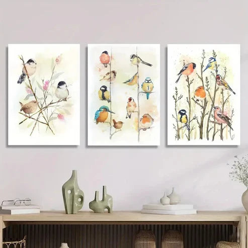 3pcs Vibrant Classic Modern Wall Art Set Canvas Unframed - High Quality Print 100% Australian Made Wall Canvas
