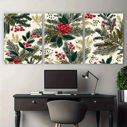 3pcs Meet Me Under The Mistletoe Perfect Wall Art Set Canvas Framed 50x70cm - High Quality Print 100% Australian Made Wall Canvas Ready to Hang