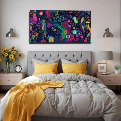 Vibrant Colorful Patterns Decor Wall Art Canvas Office Home Room Framed 120x60cm