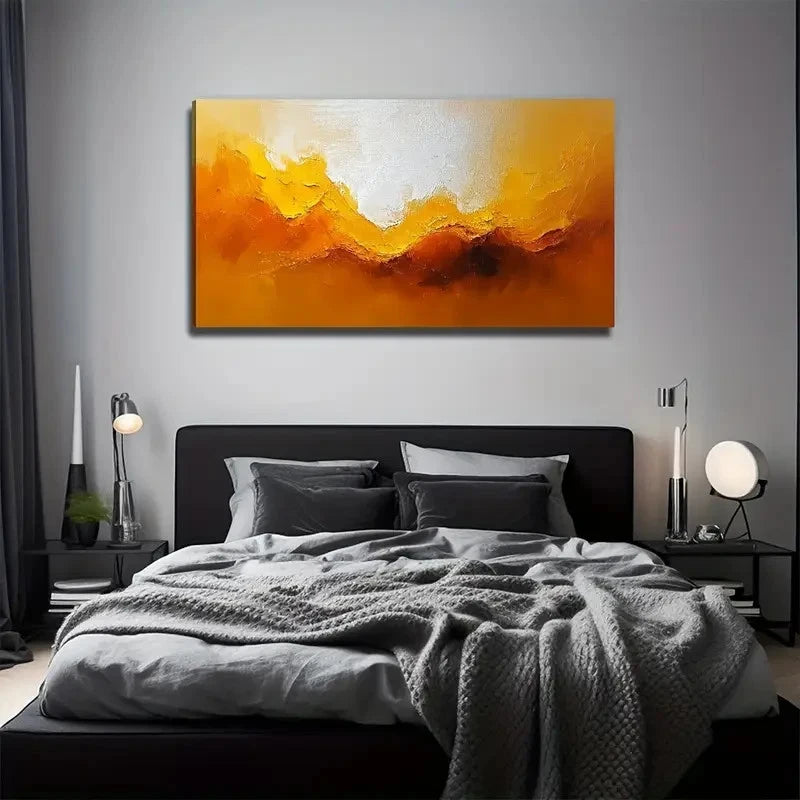 Modern Ink Landscape Painting Wall Art Canvas Office Home Room Framed 120x60cm