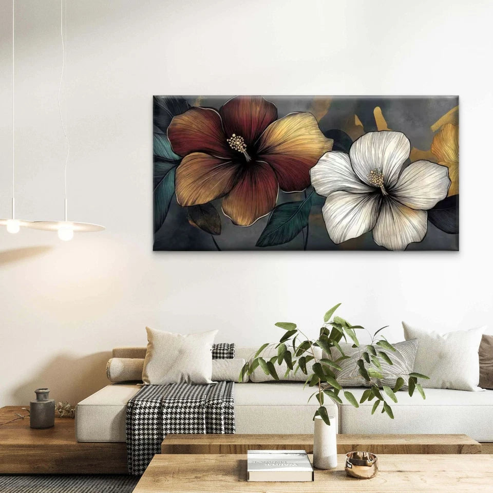 The Midnight Garden's Breath Wall Art Canvas Office Home Room Framed 120x60cm