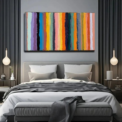 Colorful Stripes Arranged Wall Art Canvas Office Home Room Framed 120x60cm