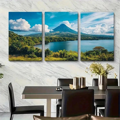 3pcs Vibrant Nature Scenery Botanical Perfect Wall Art Set Canvas Framed 50x70cm - High Quality Print 100% Australian Made Wall Canvas Ready to Hang