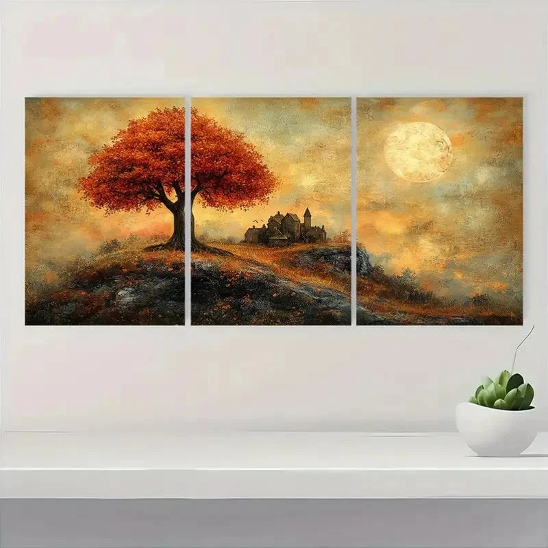 3pcs Inspirational Quote Sunset & house    Wall Art Set Canvas Framed 40x60cm - High Quality Print 100% Australian Made Wall Canvas Ready to Hang
