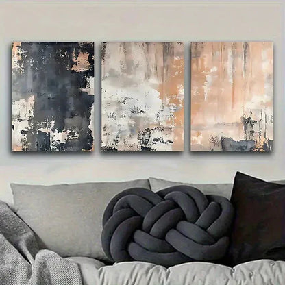 3pcs Abstract Ink Wash Wall Art Canvas Unframed - High Quality Print 100% Australian Made Wall Canvas - Bella Home Decor