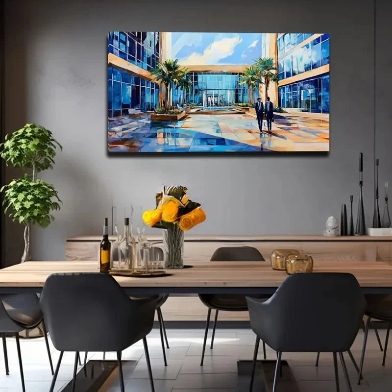 Elegant Leisure Area Exquisite Wall Art Canvas Office Home Room Framed 120x60cm