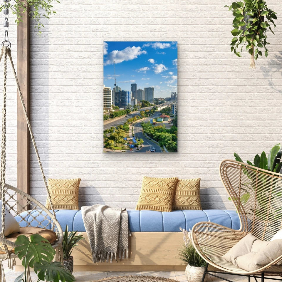 Bright Brisbane Cityscape Story Bridge 40x60cm Metal Print Ready to Hang