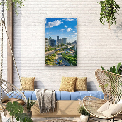 Bright Brisbane Cityscape Story Bridge 40x60cm Metal Print Ready to Hang