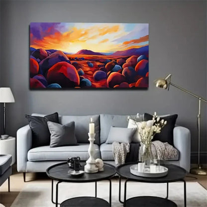 Background Beautifully Sunset Wall Art Canvas Office Home Room Framed 120x60cm