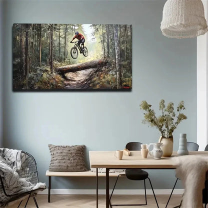 Extreme Athlete Over The Stake Wall Art Canvas Office Home Room Framed 120x60cm