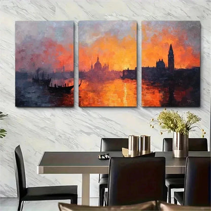 3pcs Vintage Signed Barbara Meade Peerag Perfect Wall Art Set Canvas Framed 50x70cm - High Quality Print 100% Australian Made Wall Canvas Ready to Hang