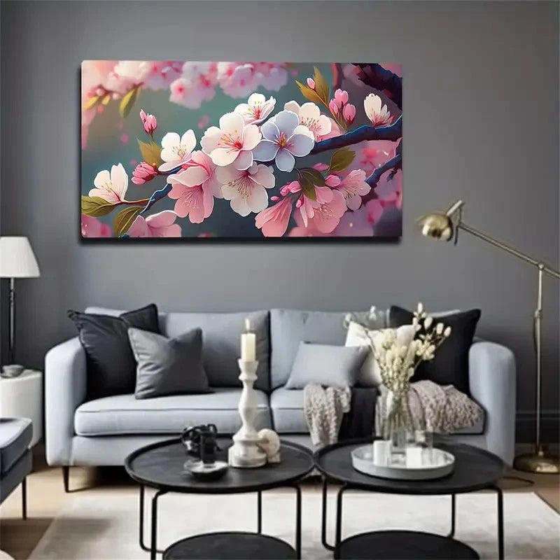 Beautiful Plum Blossom Wall Art Canvas Office Home Room Framed 120x60cm