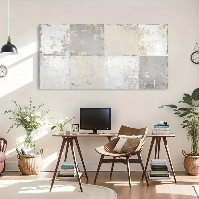 Abstract Pink Pastel Wall Art Canvas Office Home Room Framed 120x60cm - Bella Home Decor