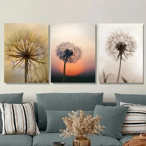 3pcs Vibrant Golden, Sunset, and Silhouette Wall Art Canvas Unframed - High Quality Print 100% Australian Made Wall Canvas