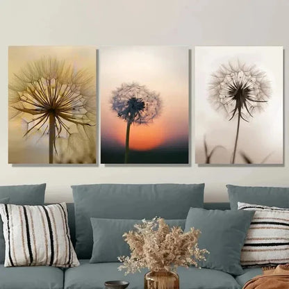 3pcs Vibrant Golden, Sunset, and Silhouette Wall Art Canvas Unframed - High Quality Print 100% Australian Made Wall Canvas