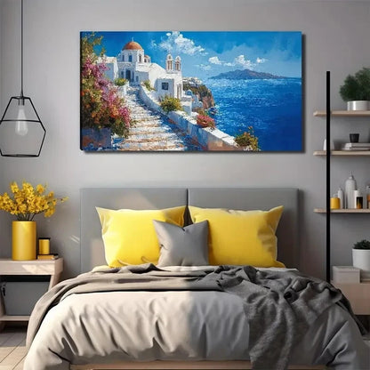 Island Scenery Suitable Wall Art Canvas Office Home Room Framed 120x60cm