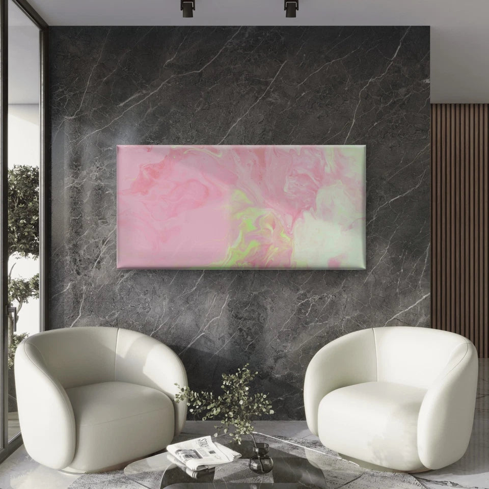 Grunge Paint Art Bright Ink Wall Art Canvas Office Home Room Framed 120x60cm