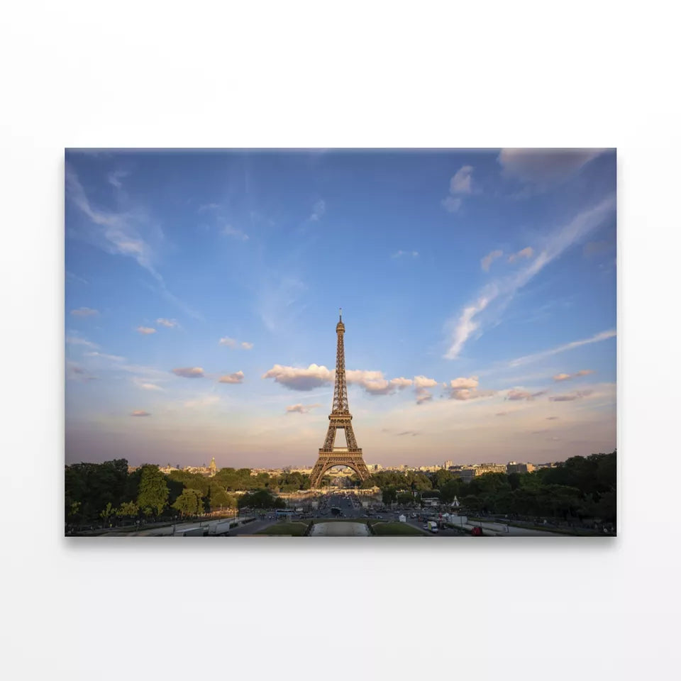 Vibrant Eiffel Tower At Sunset Wall Art Decor 100% Australian Made - Bella Home Decor