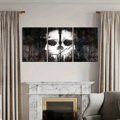 3pcs Game Character Art GHOST Symbol Wall Art Set Canvas Framed 40x60cm - High Quality Print 100% Australian Made Wall Canvas Ready to Hang - Bella Home Decor