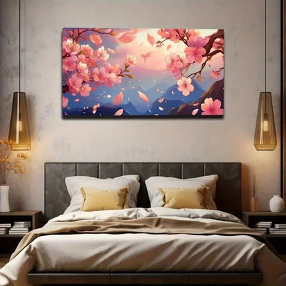 Romantic Wealthy Plum Blossom Wall Art Canvas Office Home Room Framed 120x60cm