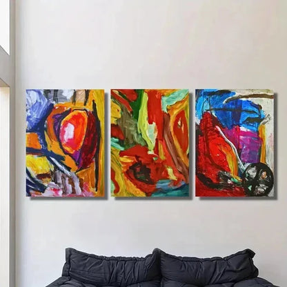 3pcs Bold Colorful Graffiti Style Painting Wall Art Canvas Unframed - High Quality Print 100% Australian Made Wall Canvas - Bella Home Decor