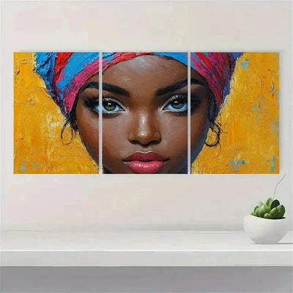 3pcs Woman Queen Portrait Impasto Wall Art Set Canvas Unframed - High Quality Print 100% Australian Made Wall Canvas